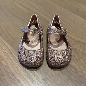 Mini Melissa Rose Gold Campana Shoes Size 6